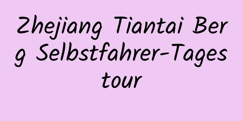 Zhejiang Tiantai Berg Selbstfahrer-Tagestour