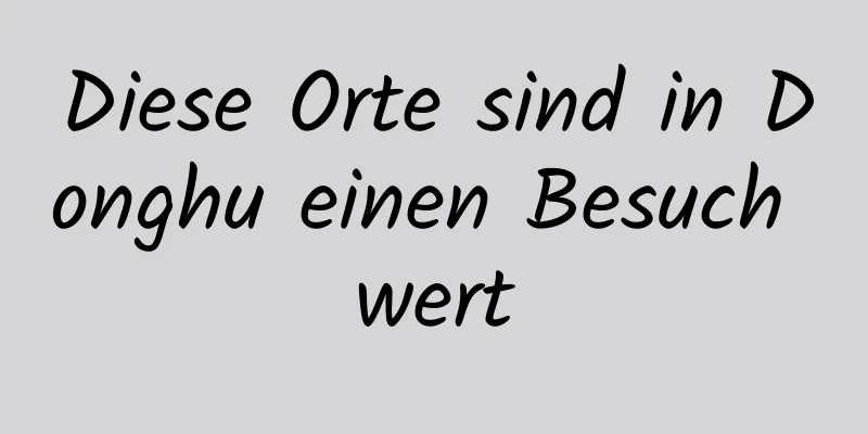 Diese Orte sind in Donghu einen Besuch wert