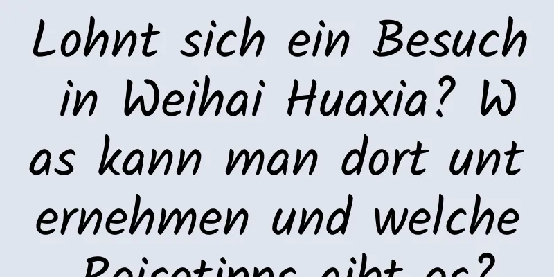 Lohnt sich ein Besuch in Weihai Huaxia? Was kann man dort unternehmen und welche Reisetipps gibt es?