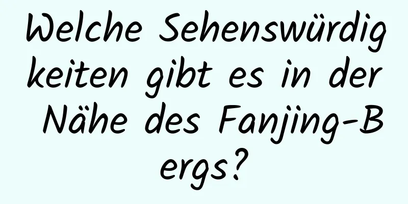 Welche Sehenswürdigkeiten gibt es in der Nähe des Fanjing-Bergs?