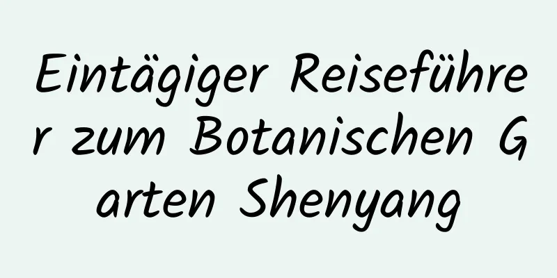 Eintägiger Reiseführer zum Botanischen Garten Shenyang