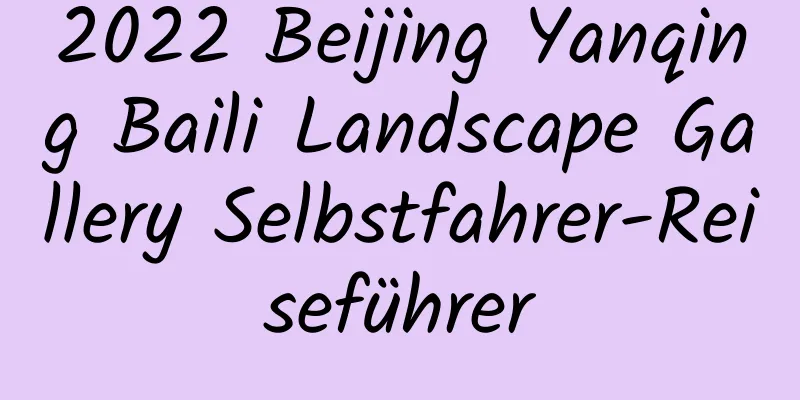 2022 Beijing Yanqing Baili Landscape Gallery Selbstfahrer-Reiseführer