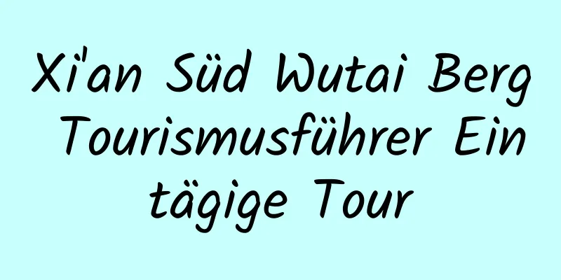 Xi'an Süd Wutai Berg Tourismusführer Eintägige Tour