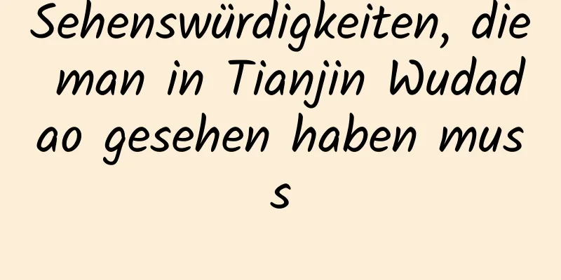 Sehenswürdigkeiten, die man in Tianjin Wudadao gesehen haben muss