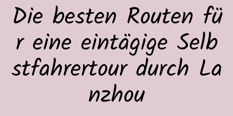 Die besten Routen für eine eintägige Selbstfahrertour durch Lanzhou