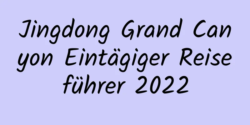 Jingdong Grand Canyon Eintägiger Reiseführer 2022