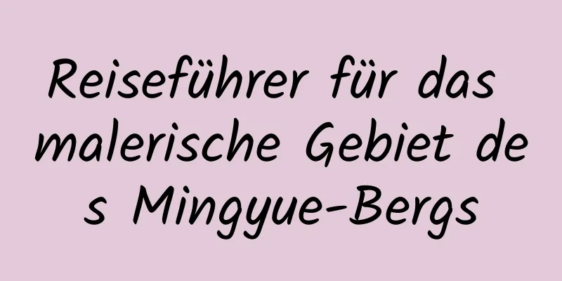 Reiseführer für das malerische Gebiet des Mingyue-Bergs