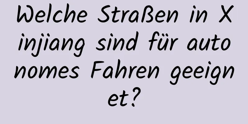 Welche Straßen in Xinjiang sind für autonomes Fahren geeignet?