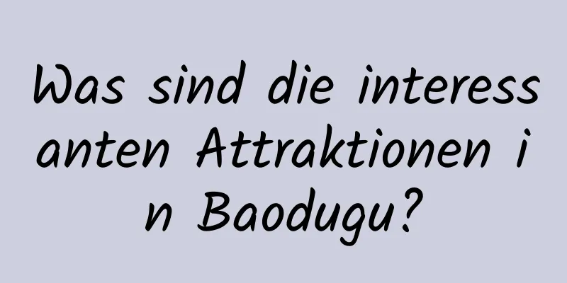 Was sind die interessanten Attraktionen in Baodugu?