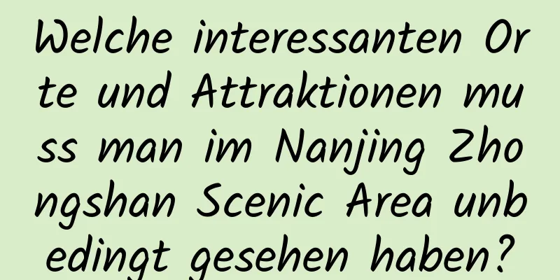 Welche interessanten Orte und Attraktionen muss man im Nanjing Zhongshan Scenic Area unbedingt gesehen haben?