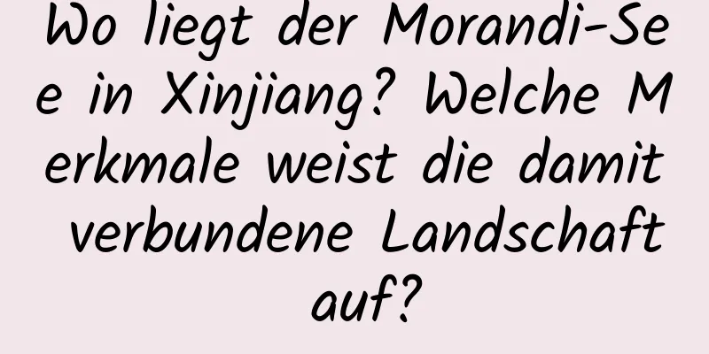 Wo liegt der Morandi-See in Xinjiang? Welche Merkmale weist die damit verbundene Landschaft auf?