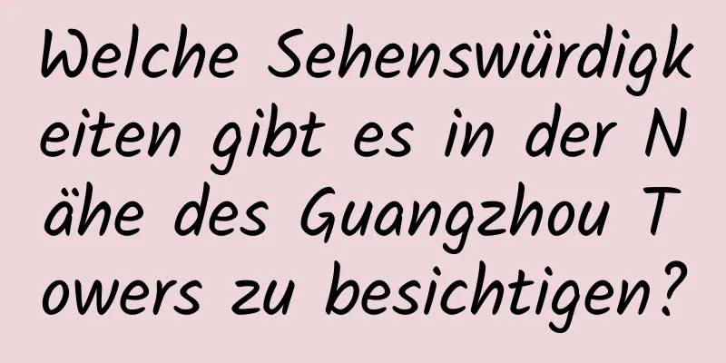 Welche Sehenswürdigkeiten gibt es in der Nähe des Guangzhou Towers zu besichtigen?