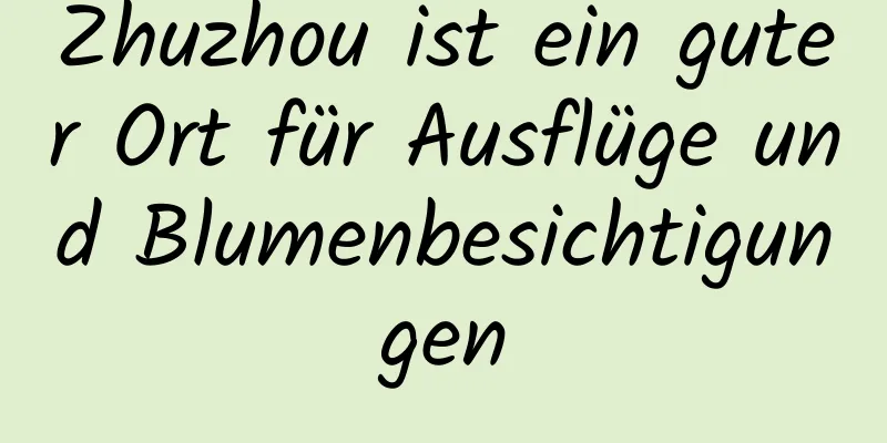 Zhuzhou ist ein guter Ort für Ausflüge und Blumenbesichtigungen