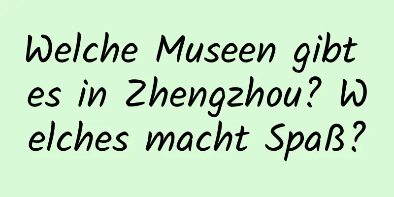 Welche Museen gibt es in Zhengzhou? Welches macht Spaß?