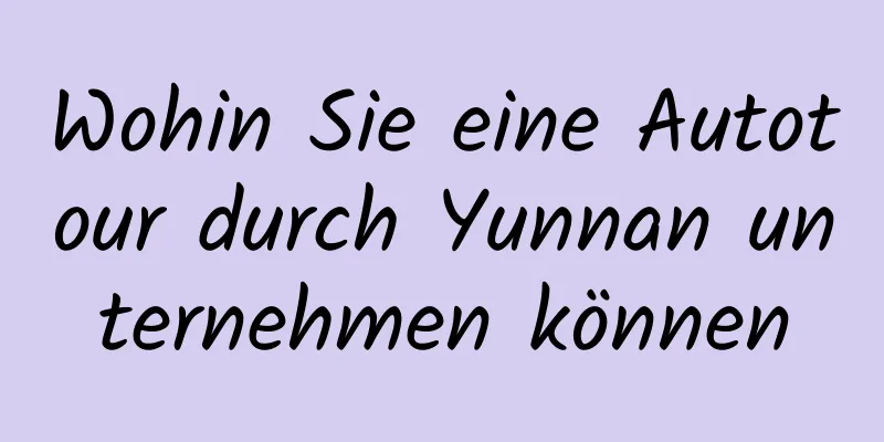 Wohin Sie eine Autotour durch Yunnan unternehmen können