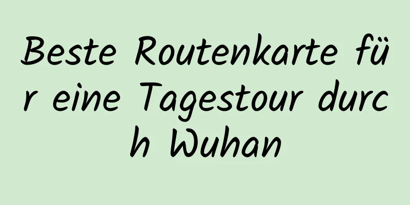 Beste Routenkarte für eine Tagestour durch Wuhan