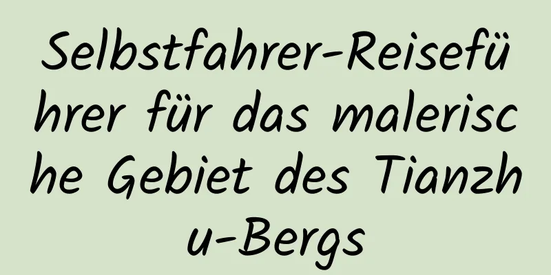 Selbstfahrer-Reiseführer für das malerische Gebiet des Tianzhu-Bergs