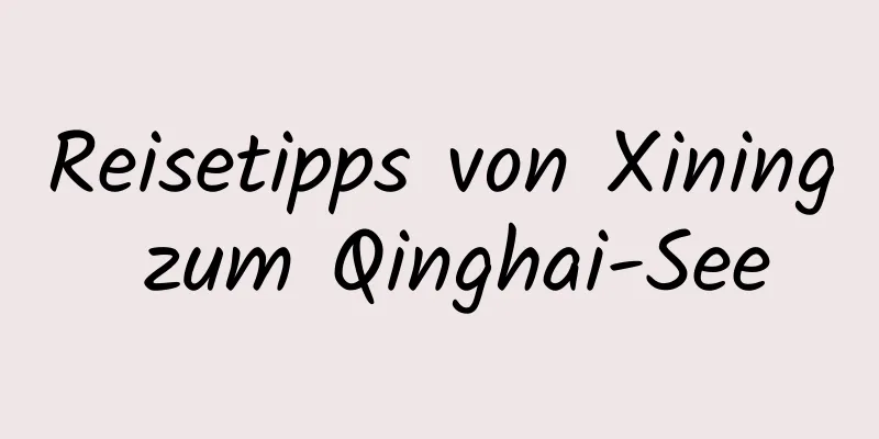 Reisetipps von Xining zum Qinghai-See