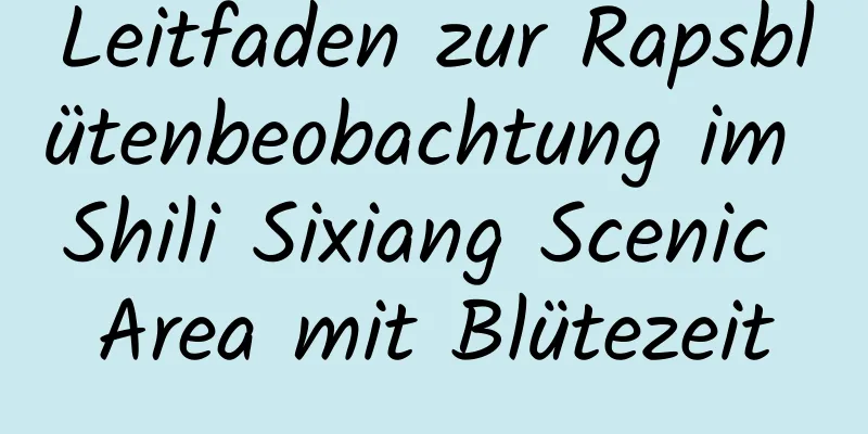 Leitfaden zur Rapsblütenbeobachtung im Shili Sixiang Scenic Area mit Blütezeit