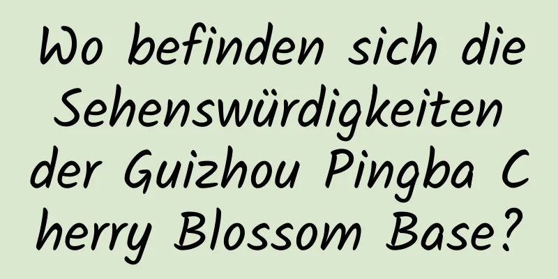 Wo befinden sich die Sehenswürdigkeiten der Guizhou Pingba Cherry Blossom Base?