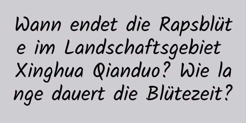 Wann endet die Rapsblüte im Landschaftsgebiet Xinghua Qianduo? Wie lange dauert die Blütezeit?