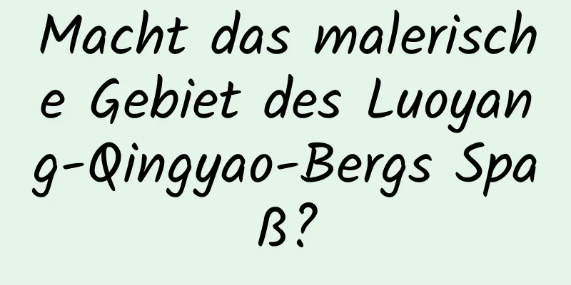 Macht das malerische Gebiet des Luoyang-Qingyao-Bergs Spaß?