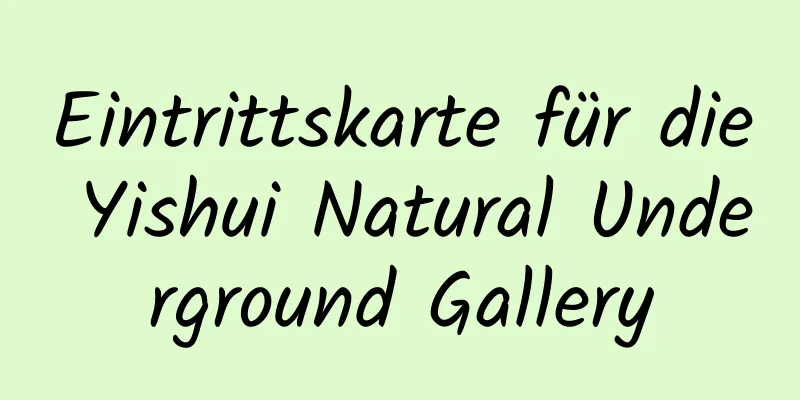 Eintrittskarte für die Yishui Natural Underground Gallery