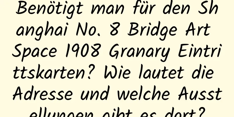 Benötigt man für den Shanghai No. 8 Bridge Art Space 1908 Granary Eintrittskarten? Wie lautet die Adresse und welche Ausstellungen gibt es dort?