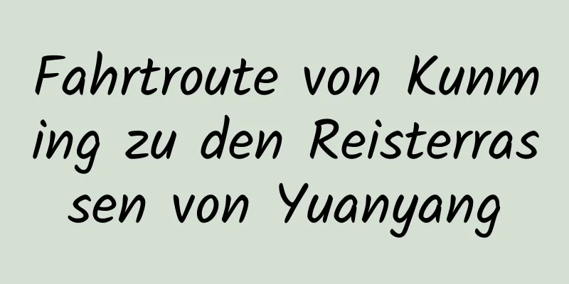 Fahrtroute von Kunming zu den Reisterrassen von Yuanyang