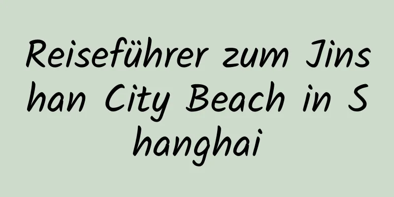 Reiseführer zum Jinshan City Beach in Shanghai