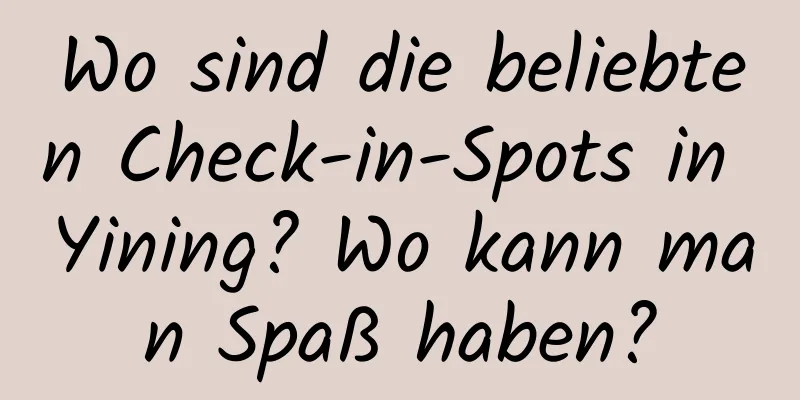 Wo sind die beliebten Check-in-Spots in Yining? Wo kann man Spaß haben?