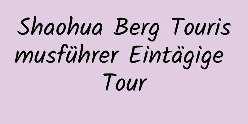 Shaohua Berg Tourismusführer Eintägige Tour