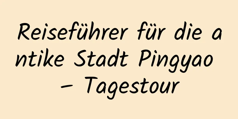 Reiseführer für die antike Stadt Pingyao – Tagestour