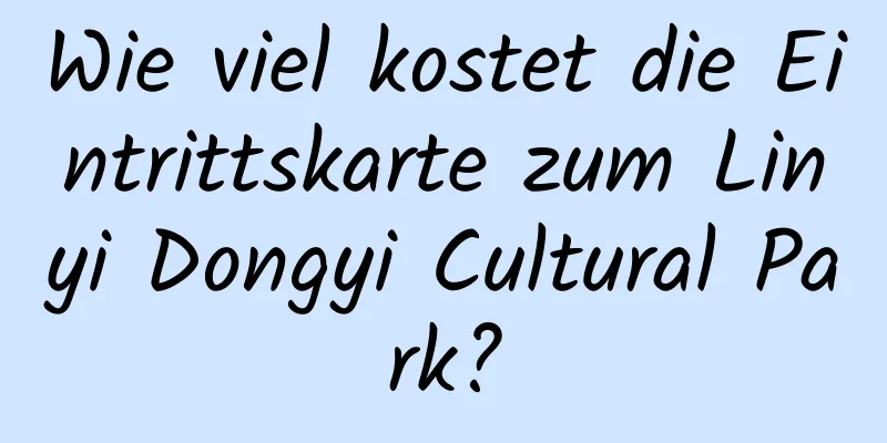 Wie viel kostet die Eintrittskarte zum Linyi Dongyi Cultural Park?