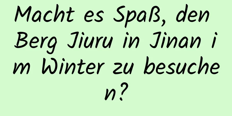 Macht es Spaß, den Berg Jiuru in Jinan im Winter zu besuchen?