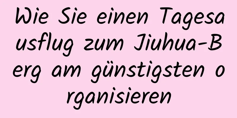 Wie Sie einen Tagesausflug zum Jiuhua-Berg am günstigsten organisieren