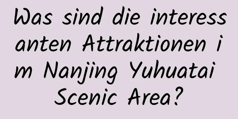 Was sind die interessanten Attraktionen im Nanjing Yuhuatai Scenic Area?