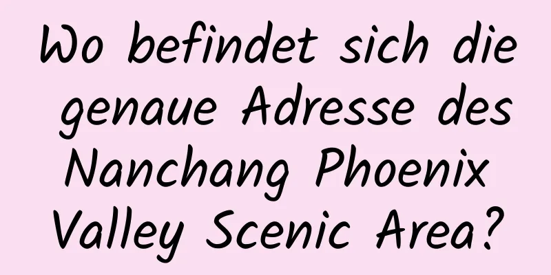 Wo befindet sich die genaue Adresse des Nanchang Phoenix Valley Scenic Area?