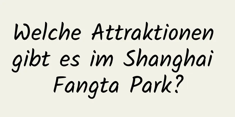 Welche Attraktionen gibt es im Shanghai Fangta Park?