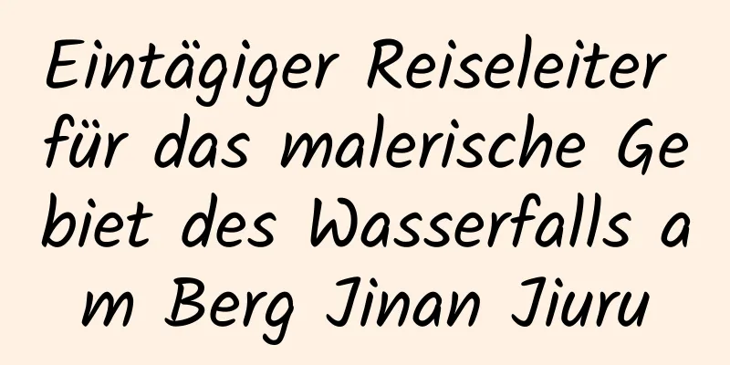 Eintägiger Reiseleiter für das malerische Gebiet des Wasserfalls am Berg Jinan Jiuru