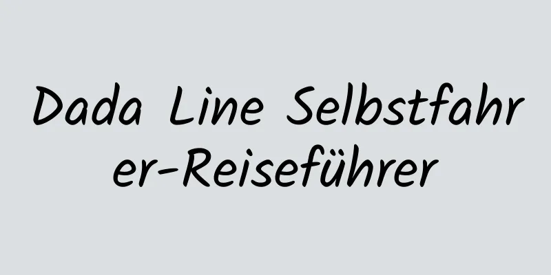 Dada Line Selbstfahrer-Reiseführer