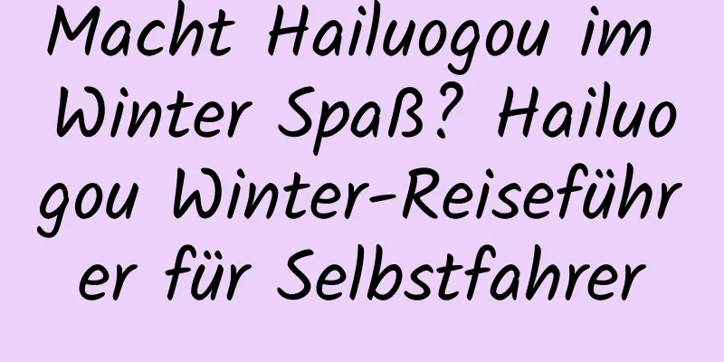 Macht Hailuogou im Winter Spaß? Hailuogou Winter-Reiseführer für Selbstfahrer