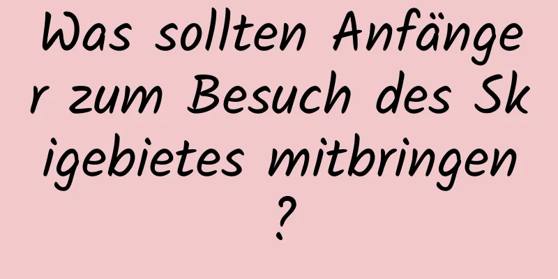 Was sollten Anfänger zum Besuch des Skigebietes mitbringen?