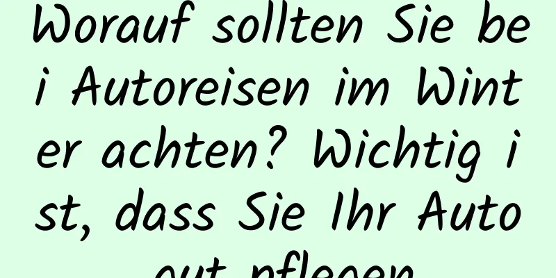 Worauf sollten Sie bei Autoreisen im Winter achten? Wichtig ist, dass Sie Ihr Auto gut pflegen.