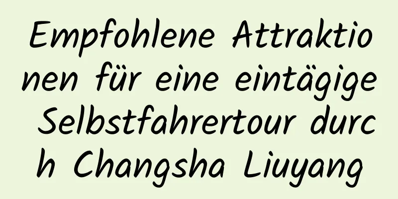 Empfohlene Attraktionen für eine eintägige Selbstfahrertour durch Changsha Liuyang