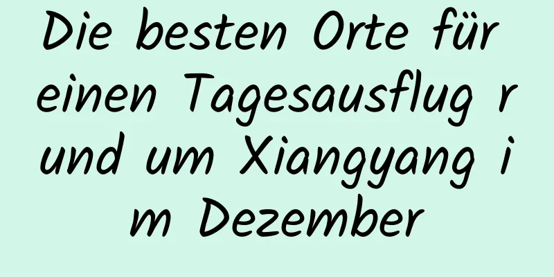 Die besten Orte für einen Tagesausflug rund um Xiangyang im Dezember