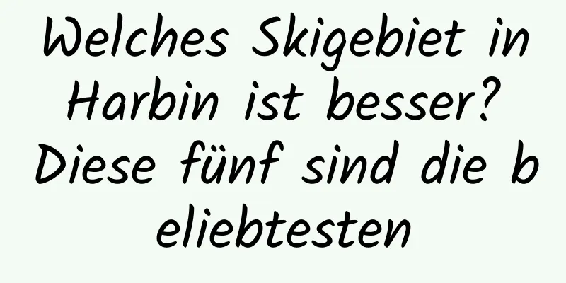 Welches Skigebiet in Harbin ist besser? Diese fünf sind die beliebtesten