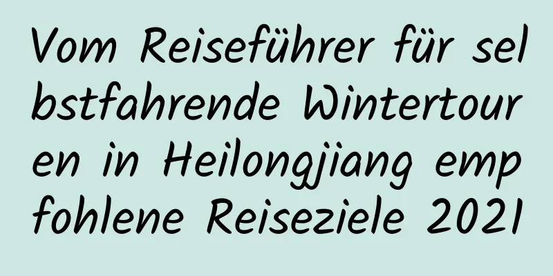 Vom Reiseführer für selbstfahrende Wintertouren in Heilongjiang empfohlene Reiseziele 2021