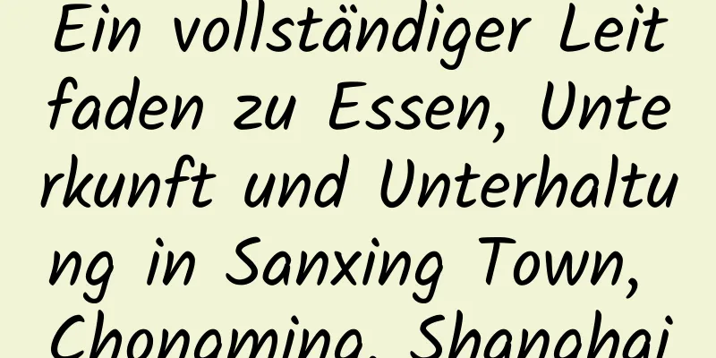 Ein vollständiger Leitfaden zu Essen, Unterkunft und Unterhaltung in Sanxing Town, Chongming, Shanghai