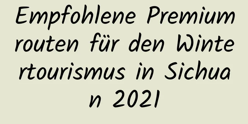 Empfohlene Premiumrouten für den Wintertourismus in Sichuan 2021